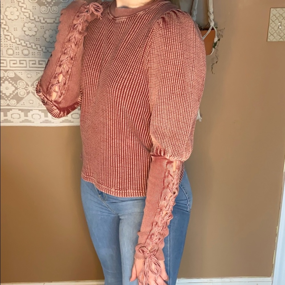 Free People Tie Shirt